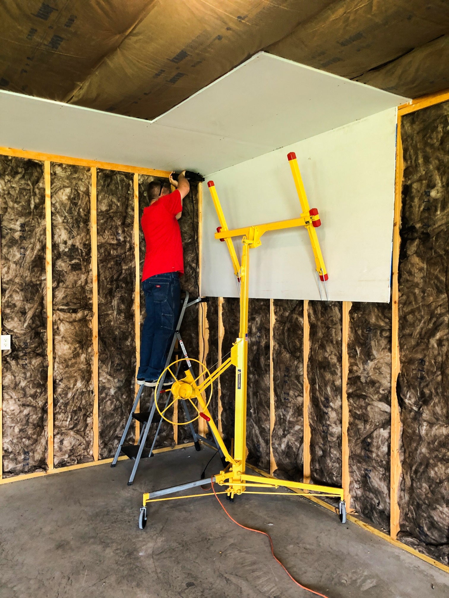 Drywall installation process